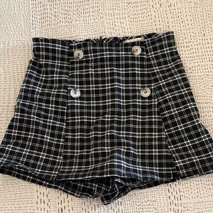 Altar'd State Monochrome Plaid Skorts